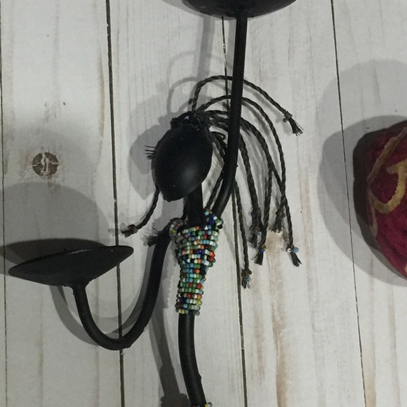 ✔️African Wrought Iron 🕯 Candlestick Holder - Picture 3 of 7